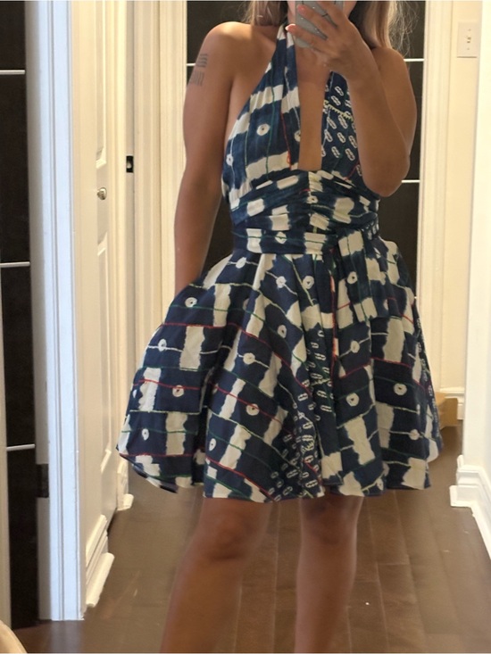 Desigual Dresses & Skirts - Desigual Navy and White Backless Halter Dress fits like a medium or even small